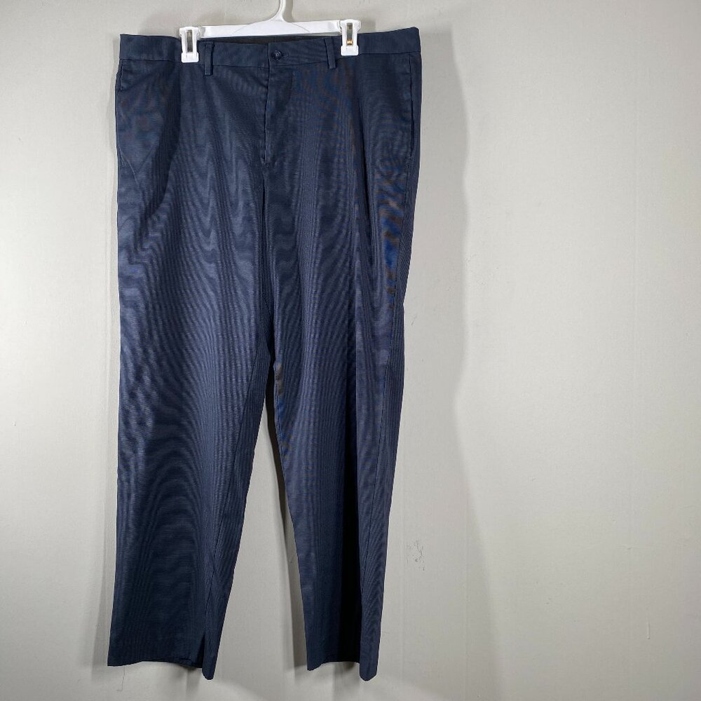 Van Heusen Studio Dress Pants Men's 38 x 32 Mid Rise Blue Office Business